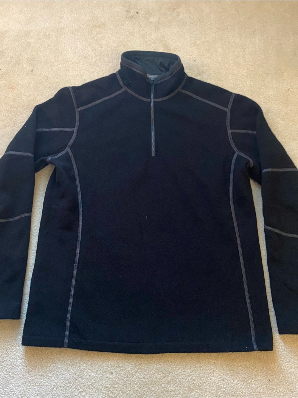 Kuhl Revel 1/4 Zip Fleece Pullover Men's Medium Black Gray Style 3007